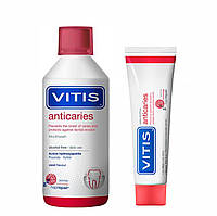 VITIS ANTICARIES набор (зубная паста 100 мл + ополаскиватель 500 мл)