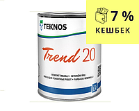 Краска акрилатная TEKNOS TREND 20 интерьерная белая (база 1) 0,9л