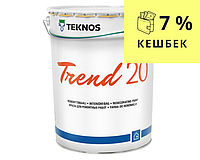 Краска акрилатная TEKNOS TREND 20 интерьерная белая (база 1) 18л
