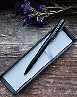 Подарочная ручка с персональной гравировкой черная гелевая. Любой текст на ручке