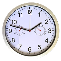 Часы настенные Timelike (25 см) с термометром и гигрометром M-01-S