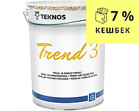 Краска акрилатная TEKNOS TREND 3 для потолков белая (база 1) 18л