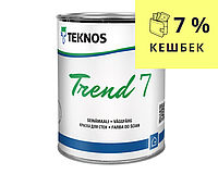 Краска акрилатная TEKNOS TREND 7 интерьерная белая (база 1) 0,9л