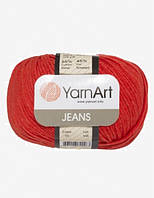 Пряжа YarnArt Jeans 56 кораловий червоний