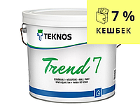 Краска акрилатная TEKNOS TREND 7 интерьерная белая (база 1) 2,7л