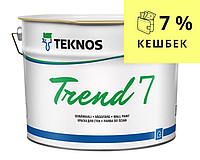 Краска акрилатная TEKNOS TREND 7 интерьерная белая (база 1) 9л