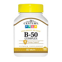 Витамины и минералы 21st Century Vitamin B-50 Complex, 60 таблеток EXP