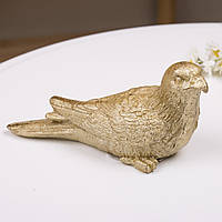 Статуэтка керамическая Птица экзотическая цвет - золото №1 14х7