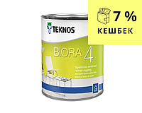 Краска акриловая TEKNOS BIORA 4 интерьерная белая (база 1) 0,9л