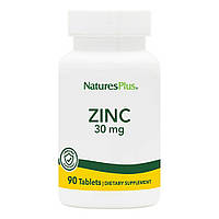 Витамины и минералы Natures Plus Zinc 30 mg, 90 таблеток EXP