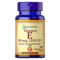 Витамины и минералы Puritan's Pride Vitamin E 200 IU (90 mg), 100 капсул EXP