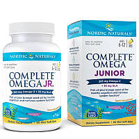 Жирные кислоты Nordic Naturals Complete Omega Junior, 90 капсул - лимон EXP