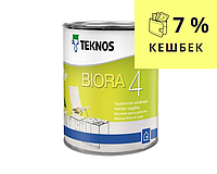 Краска акриловая TEKNOS BIORA 4 интерьерная транпарентная (база 3) 0,9л