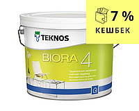 Краска акриловая TEKNOS BIORA 4 интерьерная транпарентная (база 3) 2,7л