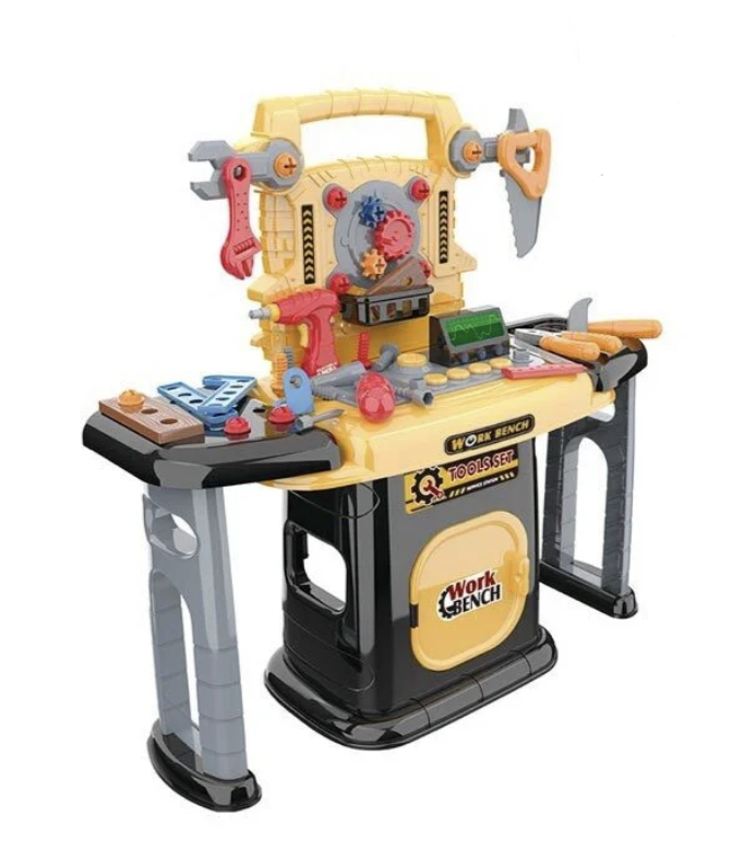 Дитячий набір інструментів “Work Bench 661-510"звуки,підсвічування, електричний шуруповерт,102 елементи.