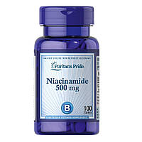 Витамины и минералы Puritan's Pride Niacinamide 500 mg, 100 таблеток EXP