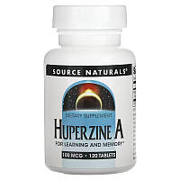 Натуральная добавка Source Naturals Huperzine А 100 mcg, 120 таблеток EXP