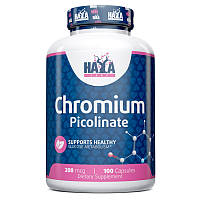 Витамины и минералы Haya Labs Chromium Picolinate 200 mg, 100 капсул EXP