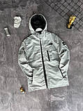 Чоловіча куртка вітровка The North Face M1830 світло-сіра, фото 10