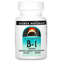 Витамины и минералы Source Naturals Vitamin B1 Thiamin 100 mg, 250 таблеток EXP