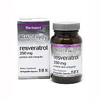 Натуральная добавка Bluebonnet Resveratrol 250 mg, 60 вегакапсул - Beautiful Ally EXP