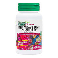 Натуральная добавка Natures Plus Herbal Actives Red Yeast Rice Gugulipid, 60 капсул EXP