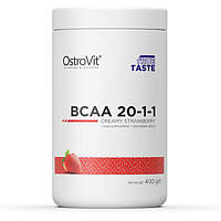 Аминокислота BCAA OstroVit BCAA 20-1-1, 400 грамм Клубничный крем EXP