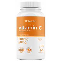 Витамины и минералы Sporter Vitamin C + Echinacea, 60 капсул EXP