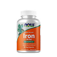 Витамины и минералы NOW Iron 36 mg, 90 вегакапсул EXP