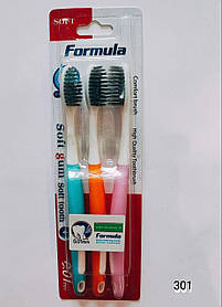 Набір зубних щіток  3шт. Formula soft 301