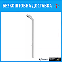 Уличный душ для бассейна Aquaviva Quick с LED подсветкой и мойкой для ног, белый Q825/9003-QL. Италия