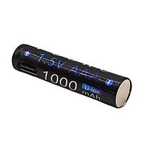 Аккумулятор AAA Fcoku 1.5v 1000mah (с зарядкой от Тype-C) Черный