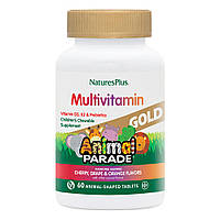 Витамины и минералы Natures Plus Animal Parade Gold, 60 жевательных таблеток Ассорти вкусов EXP