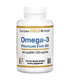 Омега-3 Риб'ячий жир преміум-класу, 1100 мг, California Gold Nutrition, 100 желатин. капсул, фото 5