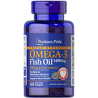 Жирные кислоты Puritan's Pride Triple Strength Omega 3 Fish Oil 1400 mg, 60 капсул EXP