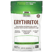 Заменитель питания NOW Erythritol, 454 грамм EXP