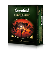 Чай Гринфилд черный кенийский Kenyan Sunrise 100 пакетиков картон