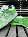 Жіночі кросівки Найк Nike SB Dunk (green & white) ||, фото 7