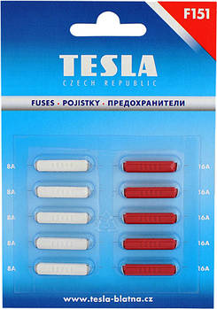 Набір запобіжників для автомобіля TESLA F 151, FC (8A-5; 16A-5) 10ШТ.