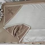 Крижма для хрещення двухстороння, кавового кольору "Диво", ангора,кулір, фото 2