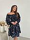Квіткова сукня з верхом резинкою і розкльошеною спідницею з воланом (р. 42-52) 2PL5562, фото 6