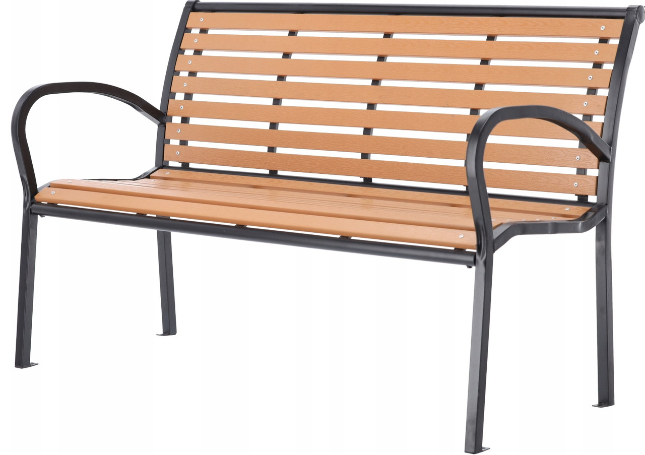 Лавка садова, паркова 125х60х80 см GardenLine MEB0865 коричнева