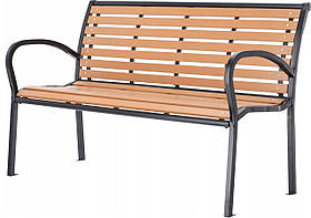 Лавка садова, паркова 125х60х80 см GardenLine MEB0865 коричнева