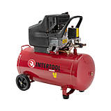 Компресор INTERTOOL PT-0003 масляний 50л, 1500Вт, 220В, 8 aтм, 206л/хв, привід коаксіальний, 1 цілиндр, фото 4