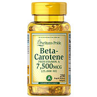 Витамины и минералы Puritan's Pride Beta-Carotene 25000 IU, 250 капсул EXP