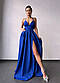 Довге плаття вечірнє максі з декольте на бретелях і розкльошеною спідницею (р. S, M) 66PL5564Е, фото 4