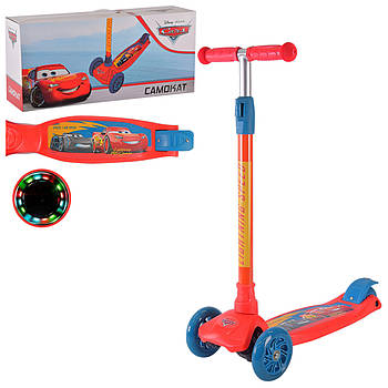 Самокат триколісний Disney Cars (світяться колеса) LS2216