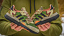 Кросівки чоловічі зелені Adidas Nite Jogger Boost Core Black Orange Dark Green (10930), фото 9