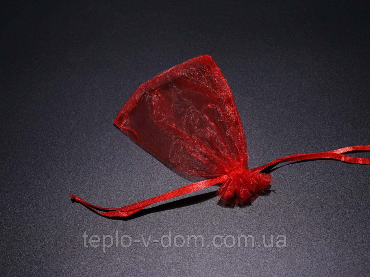 Подарункові мішечки з органзи для дрібниць Колір червоний. 9х12см