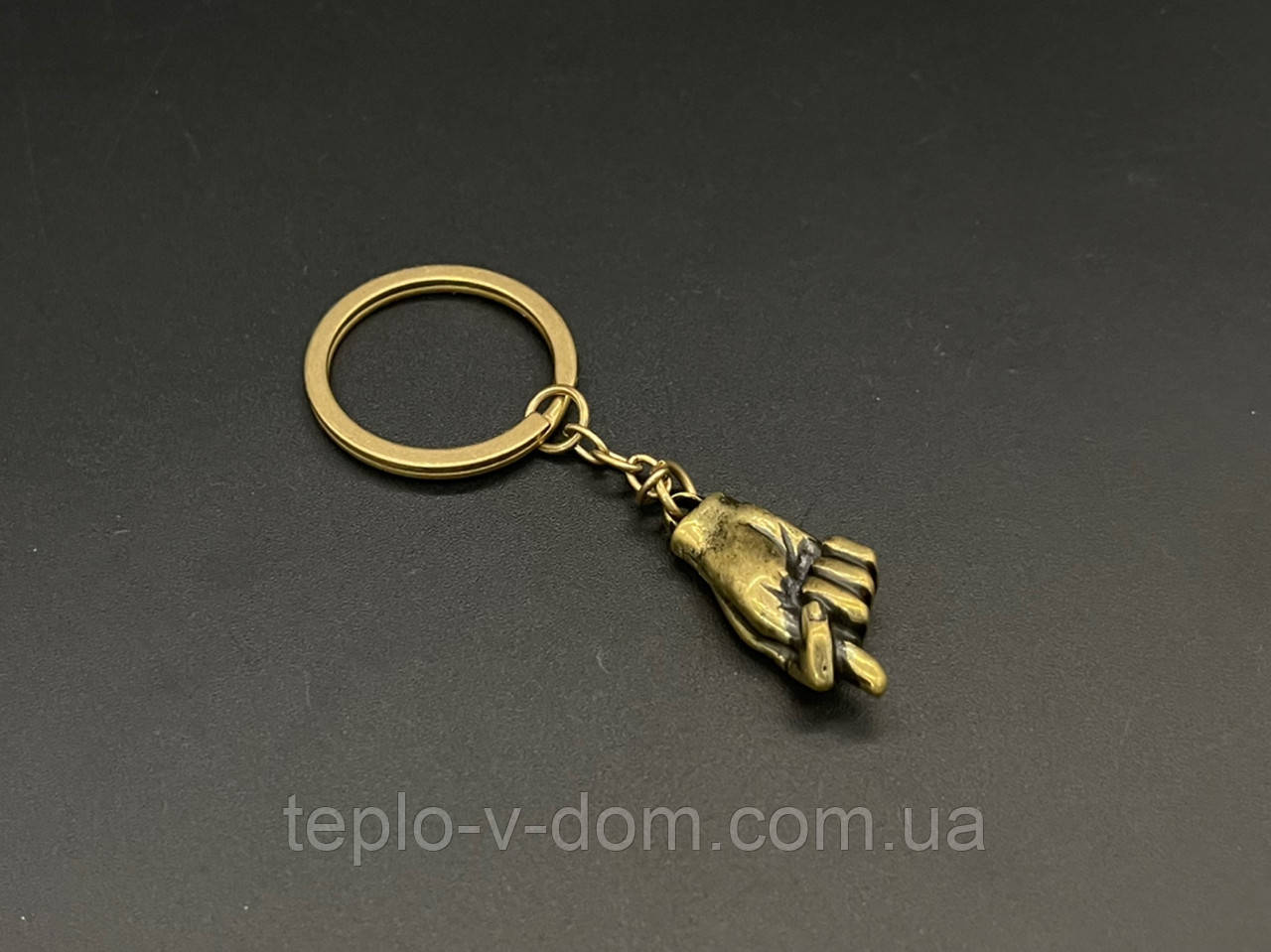 Брелок "Дуля". Лита металева. Колір "стара латунь".